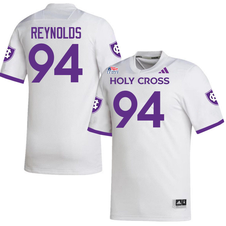 Holy Cross Crusaders #94 Colin Reynolds College Football Jerseys,Uniforms-White